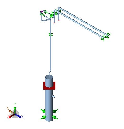 LNG cold box piping stress report page